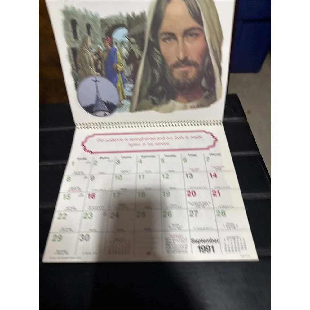 Rare Vintage 1991 Catholic Christian Calendar Appointment Never Used. Scripture!